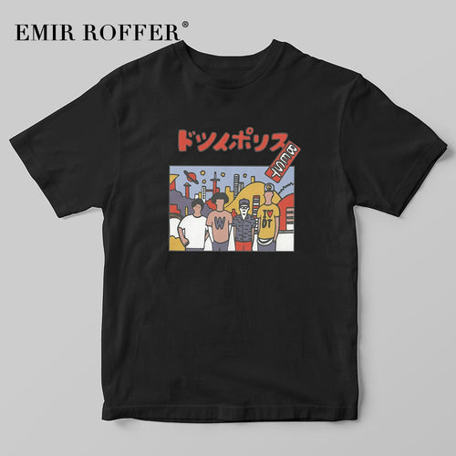EMIR ROFFER Vintage Print Japanese Shirt Women Fashion Streetwear Harajuku Graphic Tee Summer Casual Female T-shirt Tops