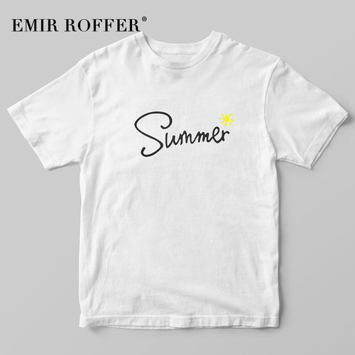 Summer Sun Letter Print T-shirt