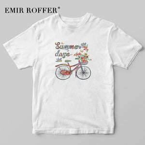 Vintage Bicycle Print T-shirt